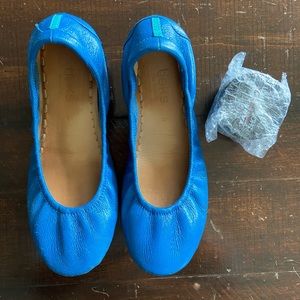 Tieks Cobalt Blue size 6 with Tarrago shoe cream